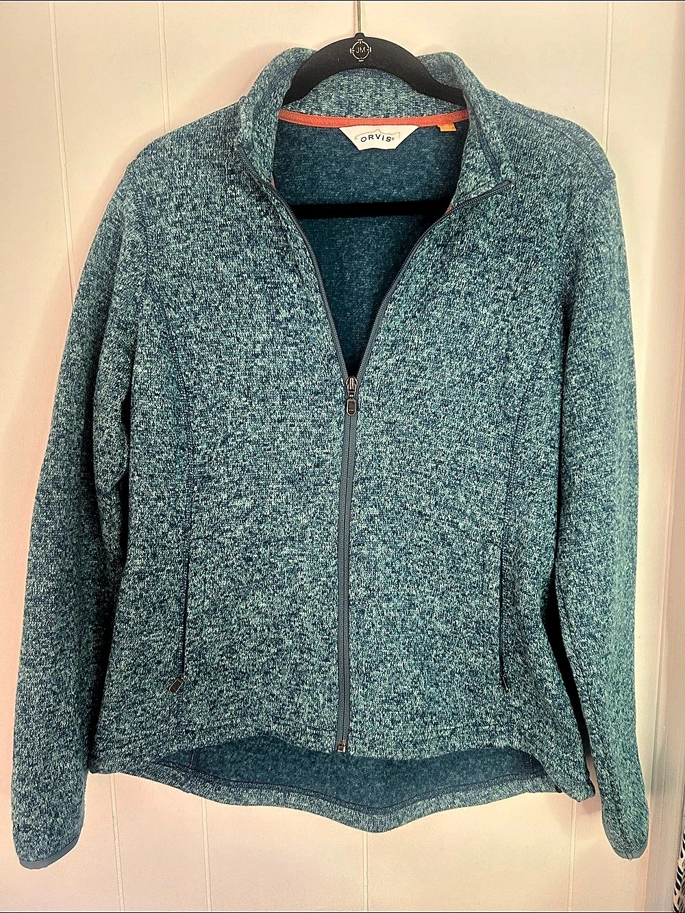 Orvis Women's R65 Sweater Fleece Full Zip Jacket Blue Medium